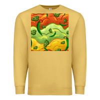 Antique Gold mexican sauce and jalapeno seamless pattern Premium Sweatshirt - BundleAndBundleShop