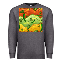 Charcoal Heather mexican sauce and jalapeno seamless pattern Premium Sweatshirt - BundleAndBundleShop