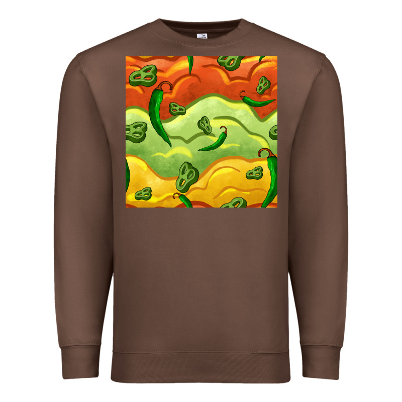 Mexican Sauce And Jalapeno Seamless Pattern Premium Sweatshirt by BundleAndBundleShop | Teevron