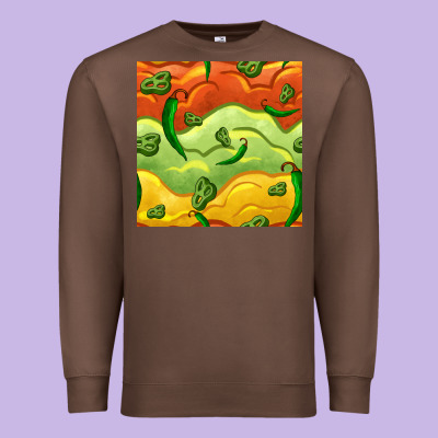 Mexican Sauce And Jalapeno Seamless Pattern Premium Sweatshirt Designed By Bundleandbundleshop