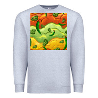 Heather Grey mexican sauce and jalapeno seamless pattern Premium Sweatshirt - BundleAndBundleShop
