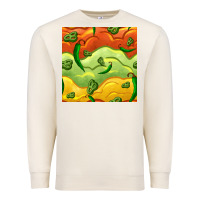 Sandshell mexican sauce and jalapeno seamless pattern Premium Sweatshirt - BundleAndBundleShop