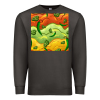 Smoke mexican sauce and jalapeno seamless pattern Premium Sweatshirt - BundleAndBundleShop