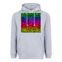 Heather Grey colorful leopard seamless pattern Heavyweight Hoodie - BundleAndBundleShop