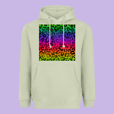 Colorful Leopard Seamless Pattern Heavyweight Hoodie Designed By Bundleandbundleshop