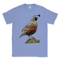 Colony Blue California Quail Bird Classic Tee - RanaPortraitStore