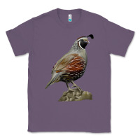 Lavender California Quail Bird Classic Tee - RanaPortraitStore