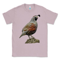 Lilac California Quail Bird Classic Tee - RanaPortraitStore