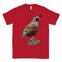 Red California Quail Bird Classic Tee - RanaPortraitStore
