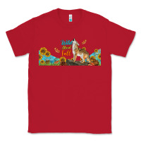 Red Wild About Fall Coyote Classic Tee - LillyAllenDesigns