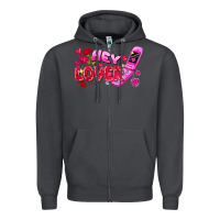 Smoke Hey lover flip phone Valentine's Day Zipper Hoodie - FaDigitalArtStudio