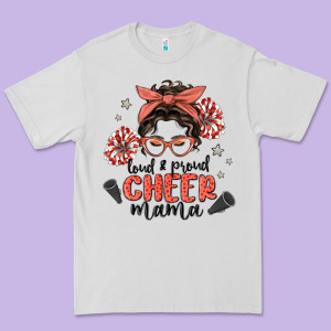 Loud&proud Mama Messy Bun Premium Tee Designed By Maliassmallbusiness