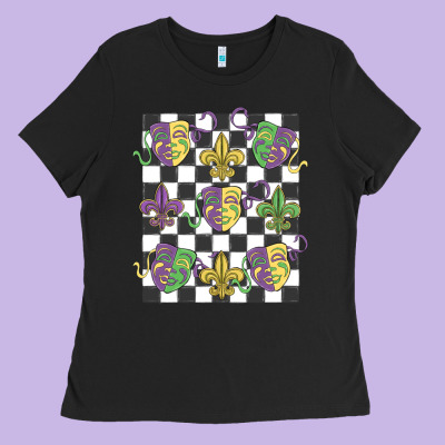 Mardi Gras Ladies Tee Designed By Maliassmallbusiness