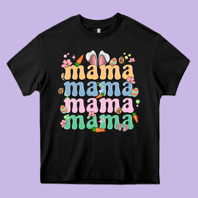 Easter Mama Heavy Core Tee Designed By Maliassmallbusiness