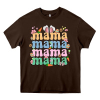 Chocolate Brown easter mama Heavy Core Tee - MaliasSmallBusiness