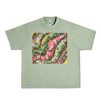 Oil Green Easter Quail Egg And Daisy Urban Heavy Tee - RanaPortraitStore
