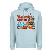 Blue Mist weekends coffee and camping frappe coffee Premium Hoodie - FaDigitalArtStudio