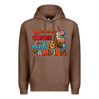 Chestnut weekends coffee and camping frappe coffee Premium Hoodie - FaDigitalArtStudio