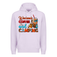 Lilac weekends coffee and camping frappe coffee Premium Hoodie - FaDigitalArtStudio