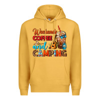 Mustard weekends coffee and camping frappe coffee Premium Hoodie - FaDigitalArtStudio