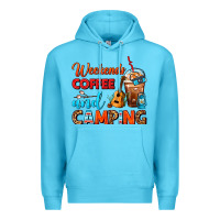 Ocean Blue weekends coffee and camping frappe coffee Premium Hoodie - FaDigitalArtStudio
