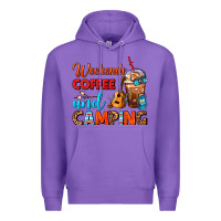 Purple weekends coffee and camping frappe coffee Premium Hoodie - FaDigitalArtStudio