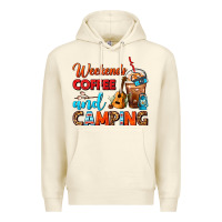 Sandshell weekends coffee and camping frappe coffee Premium Hoodie - FaDigitalArtStudio