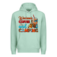Seafoam weekends coffee and camping frappe coffee Premium Hoodie - FaDigitalArtStudio
