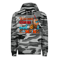 Slate Camo weekends coffee and camping frappe coffee Premium Hoodie - FaDigitalArtStudio