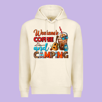 Weekends Coffee And Camping Frappe Coffee Premium Hoodie Designed By Fadigitalartstudio