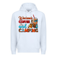 White weekends coffee and camping frappe coffee Premium Hoodie - FaDigitalArtStudio