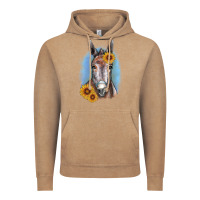 Vintage Coffee Sunflower Donkey Vintage Hoodie - RanaPortraitStore