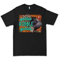 Black Thanksgiving Turkey Gobble Gobble Premium Tee - NancyCooperArtShop