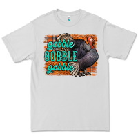 Dove Grey Thanksgiving Turkey Gobble Gobble Premium Tee - NancyCooperArtShop
