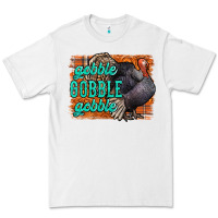 White Thanksgiving Turkey Gobble Gobble Premium Tee - NancyCooperArtShop