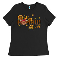 Black best mamaw ever cow Ladies Tee - MaliasSmallBusiness