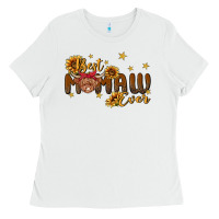 White best mamaw ever cow Ladies Tee - MaliasSmallBusiness