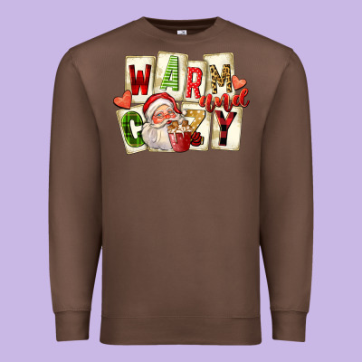 Warm And Cozy Santa Premium Sweatshirt Designed By Fadigitalartstudio