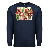 Navy warm and cozy santa Premium Sweatshirt - FaDigitalArtStudio