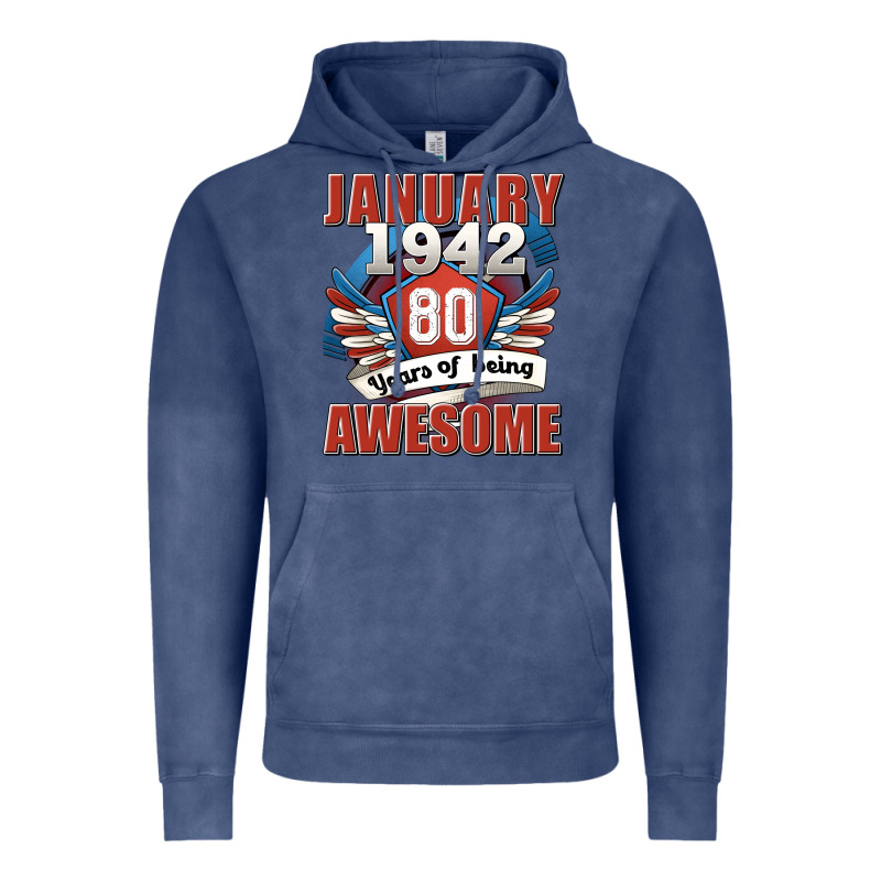January 1942 80 Years Of Being Awesome Vintage Hoodie by Jasminsmagicworld | Teevron
