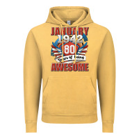 Vintage Mustard january 1942 80 years of being awesome Vintage Hoodie - Jasminsmagicworld