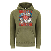 Vintage Olive january 1942 80 years of being awesome Vintage Hoodie - Jasminsmagicworld