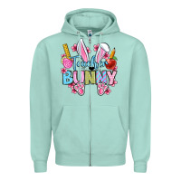 Seafoam Easter Teacher bunny Zipper Hoodie - OliviaCreatesArt