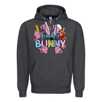 Smoke Easter Teacher bunny Zipper Hoodie - OliviaCreatesArt