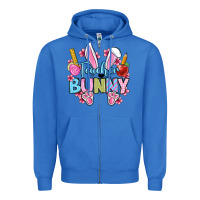 True Royal Easter Teacher bunny Zipper Hoodie - OliviaCreatesArt