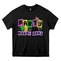 Black aint no party like mardi gras Heavy Core Tee - MaliasSmallBusiness