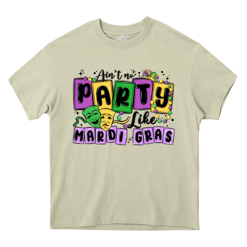 Aint No Party Like Mardi Gras Heavy Core Tee by MaliasSmallBusiness | Teevron