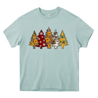 Leopard Christmas Trees Heavy Core Tee | Teevron