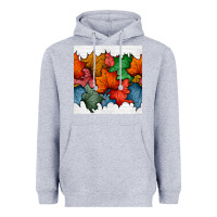 Heather Grey autumn  leaves seamless pattern Heavyweight Hoodie - BundleAndBundleShop
