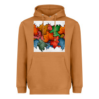 Meerkat autumn  leaves seamless pattern Heavyweight Hoodie - BundleAndBundleShop